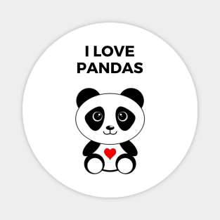 I Love Pandas Magnet